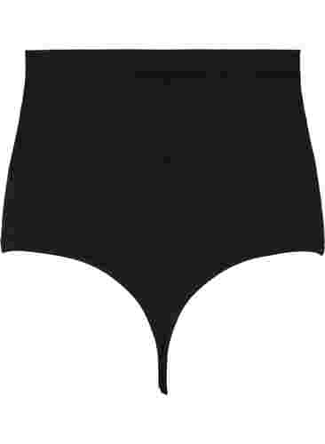 Højtaljet shapewear g-streng, Black, Packshot image number 1