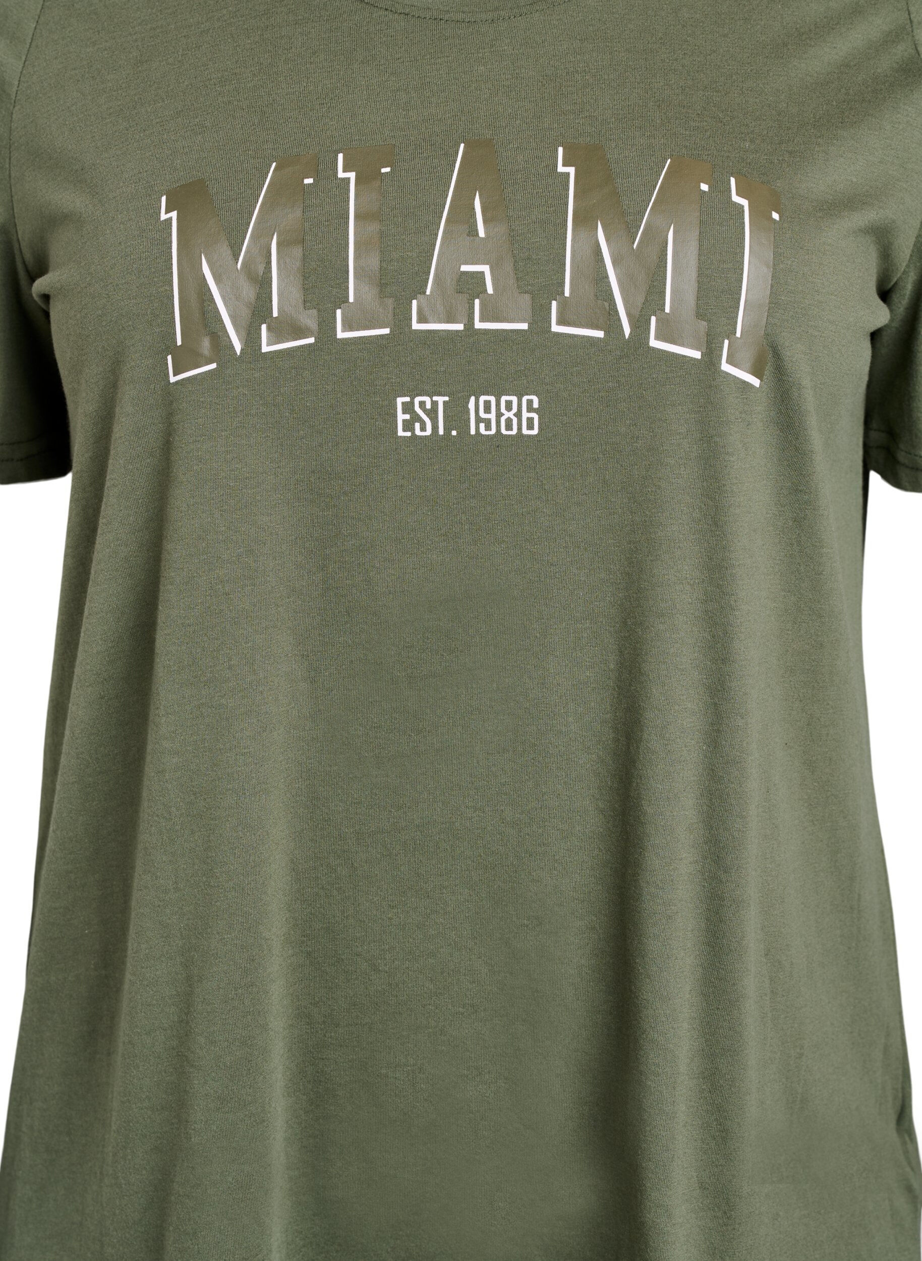 Zizzi FLASH - T-shirt med motiv, Gr&oslash;n, Packshot image number 2