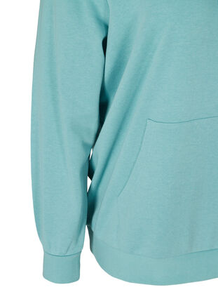 Sweatshirt med hætte og lomme, Cameo Blue, Packshot image number 3
