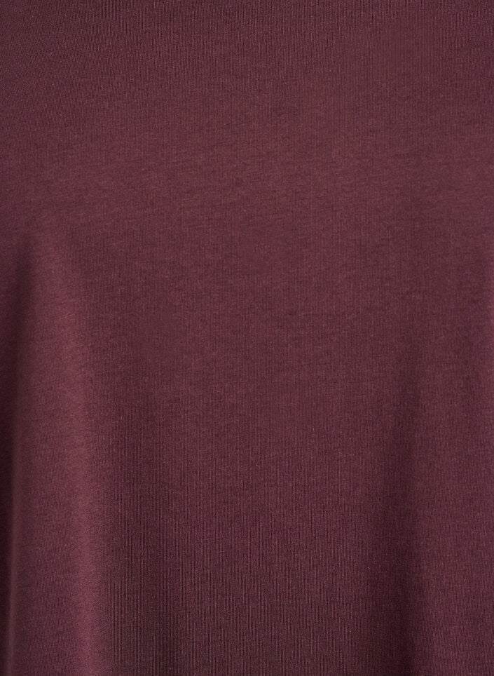 Kortærmet t-shirt i bomuldsblanding, Mørk Bordeaux, Packshot image number 2
