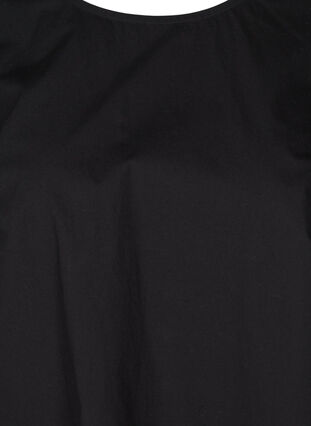 Lang bomuldsbluse med 3/4 ærmer, Black, Packshot image number 2