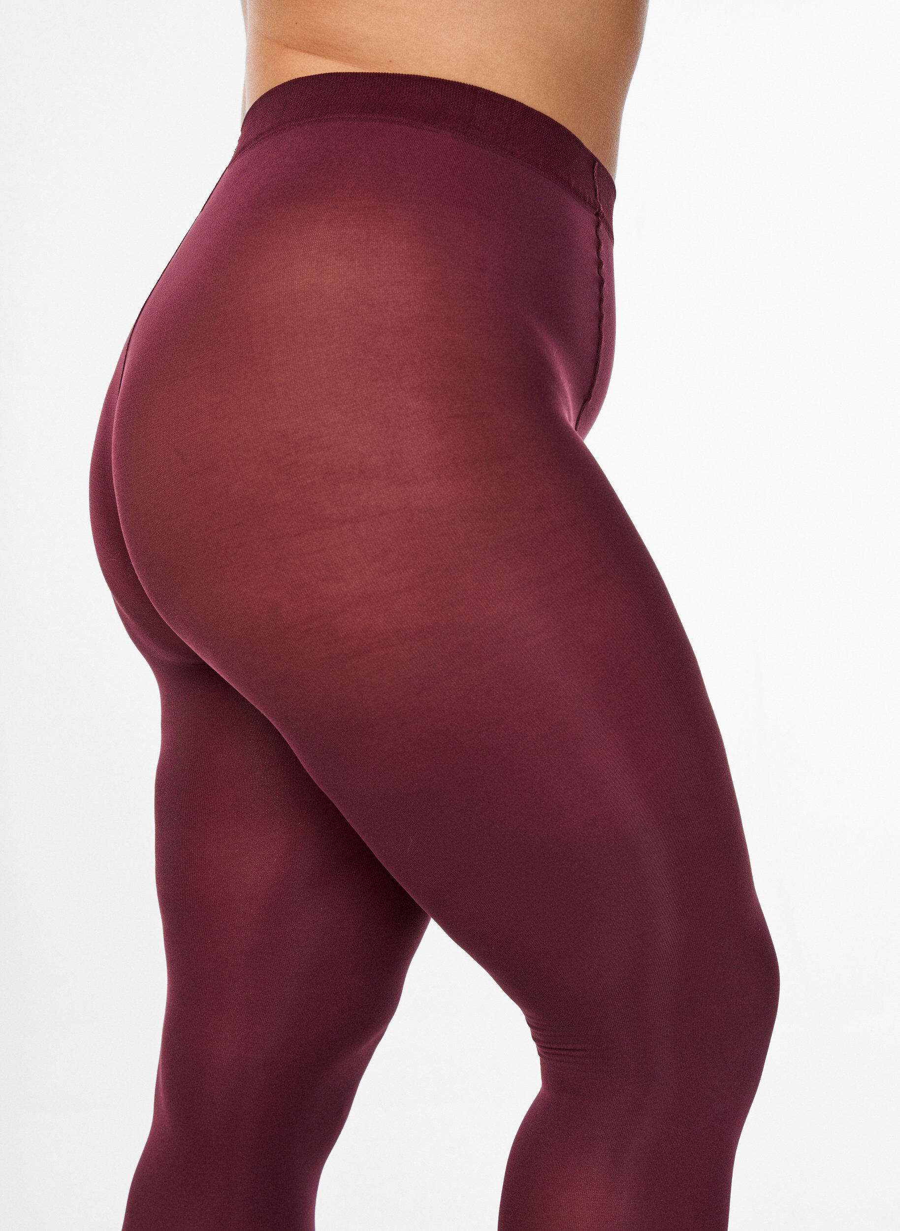 Zizzi Str&oslash;mpebukser 100 denier, R&oslash;d, Packshot image number 2