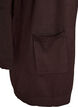 Lang strikcardigan i viskosemix, Brun, Packshot image number 2