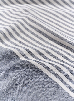 Stribet håndklæde med frynser, Dark Blue Melange, Packshot image number 3