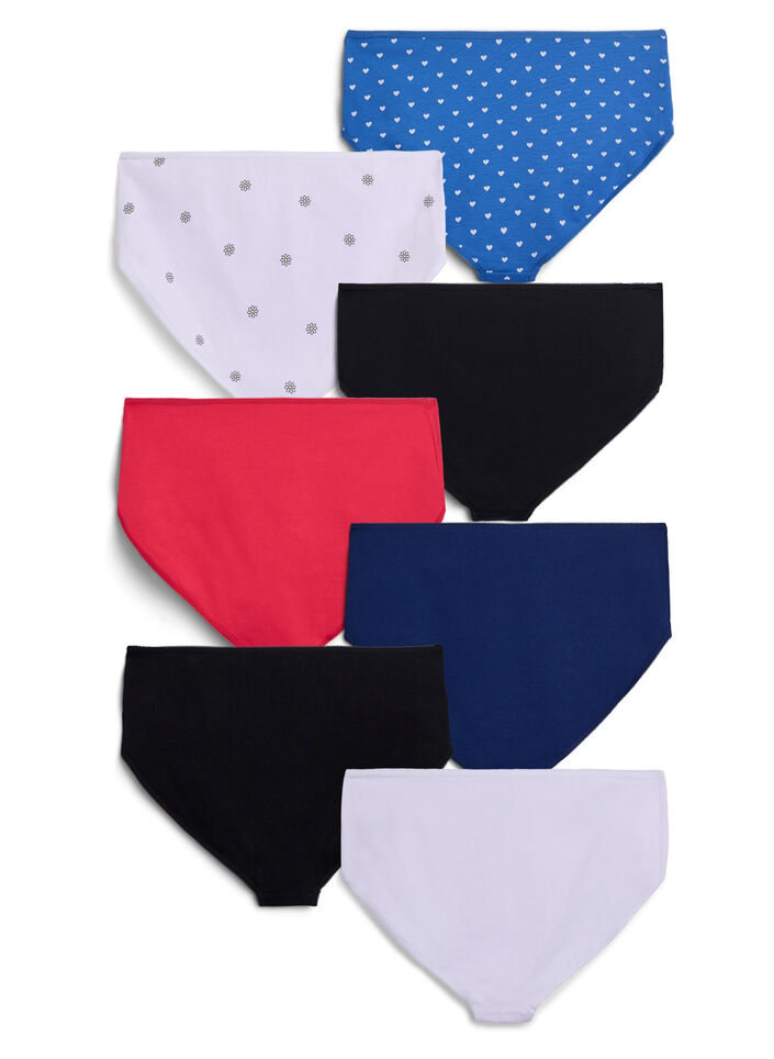 7-pak trusse med regul&aelig;r talje , Mixed colours, Packshot image number 1
