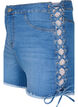 Denimshorts med snøredetaljer, Blue Denim, Packshot image number 2