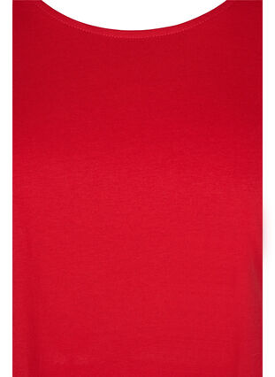 T-shirt i bomuldsmix, Tango Red, Packshot image number 2
