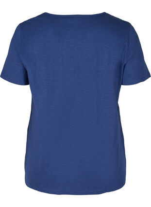 Kortærmet t-shirt med broderi anglaise, Twilight Blue, Packshot image number 1