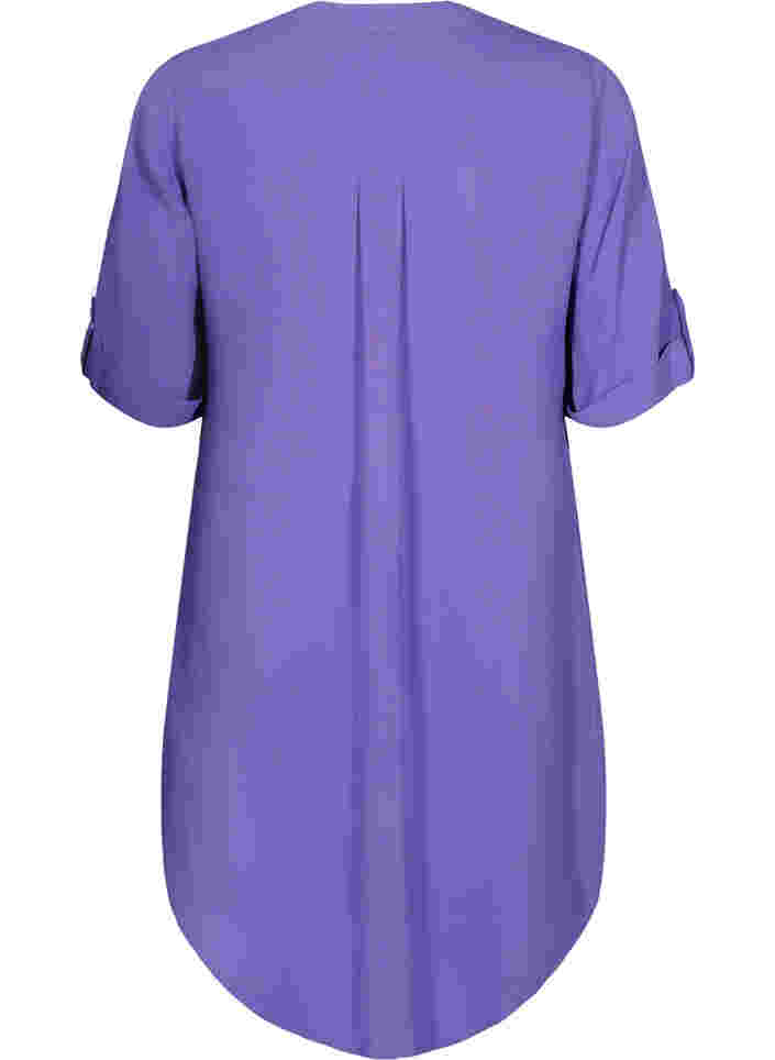 Viskose tunika med korte ærme, Purple Corallites, Packshot image number 1