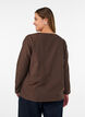 Skjortebluse med broderie anglaise, Brun, Model image number 2