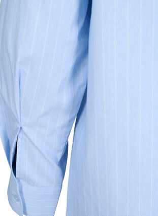 FLASH - Nålestribet skjorte, Light Blue Stripe, Packshot image number 4