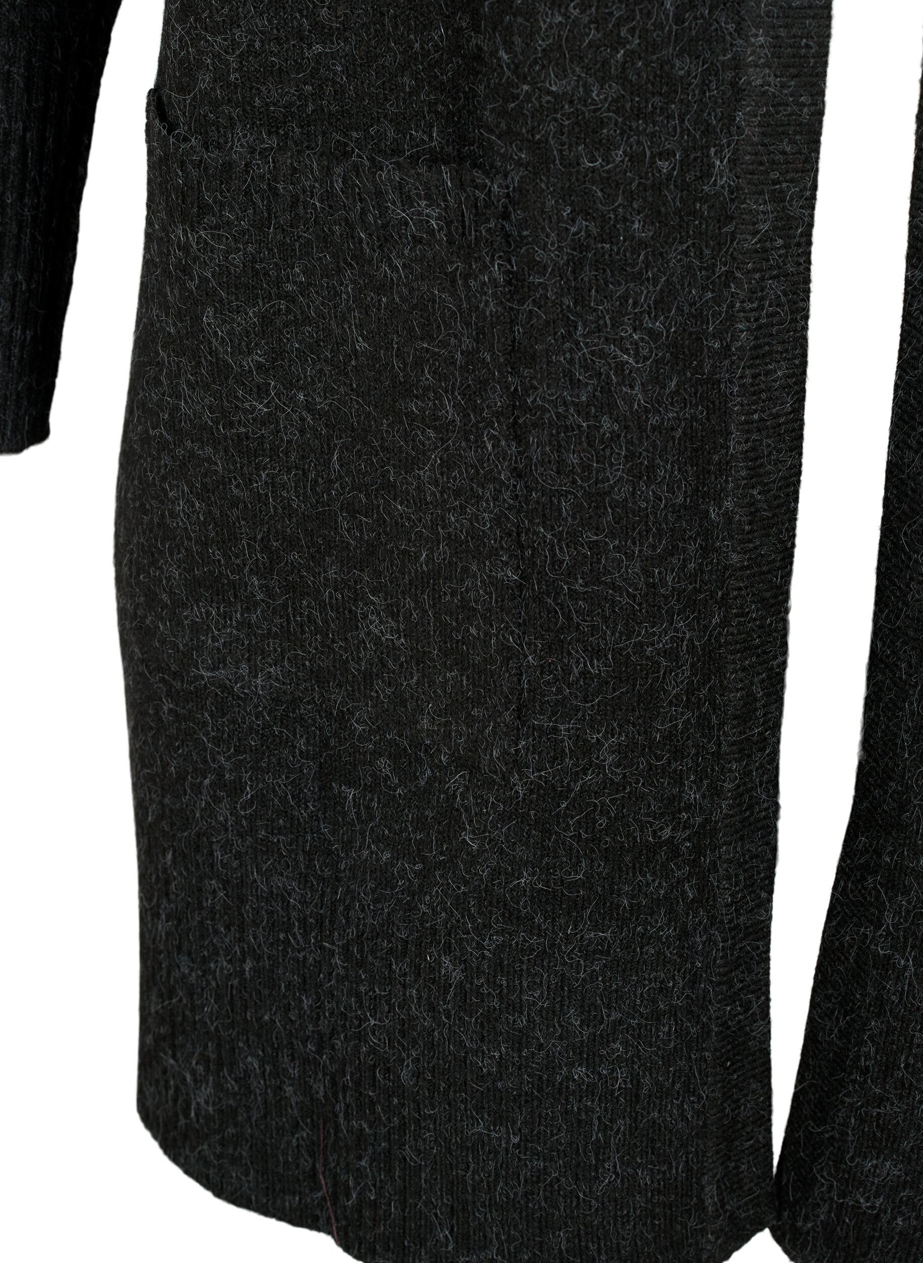 ZizziMeleret strik cardigan med lommer, Gr&aring;, Packshot image number 3