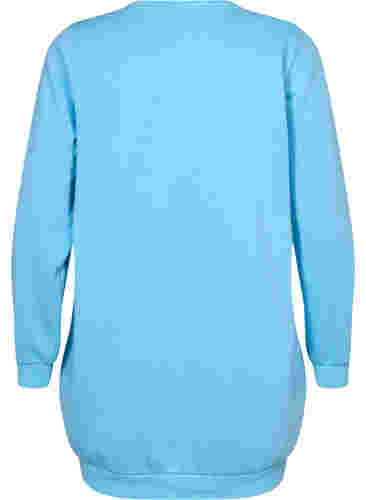 Lang sweatshirt med tekstprint, Baltic Sea, Packshot image number 1