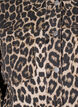 Denimjakke med leopardprint og brystlommer, Brun, Packshot image number 2