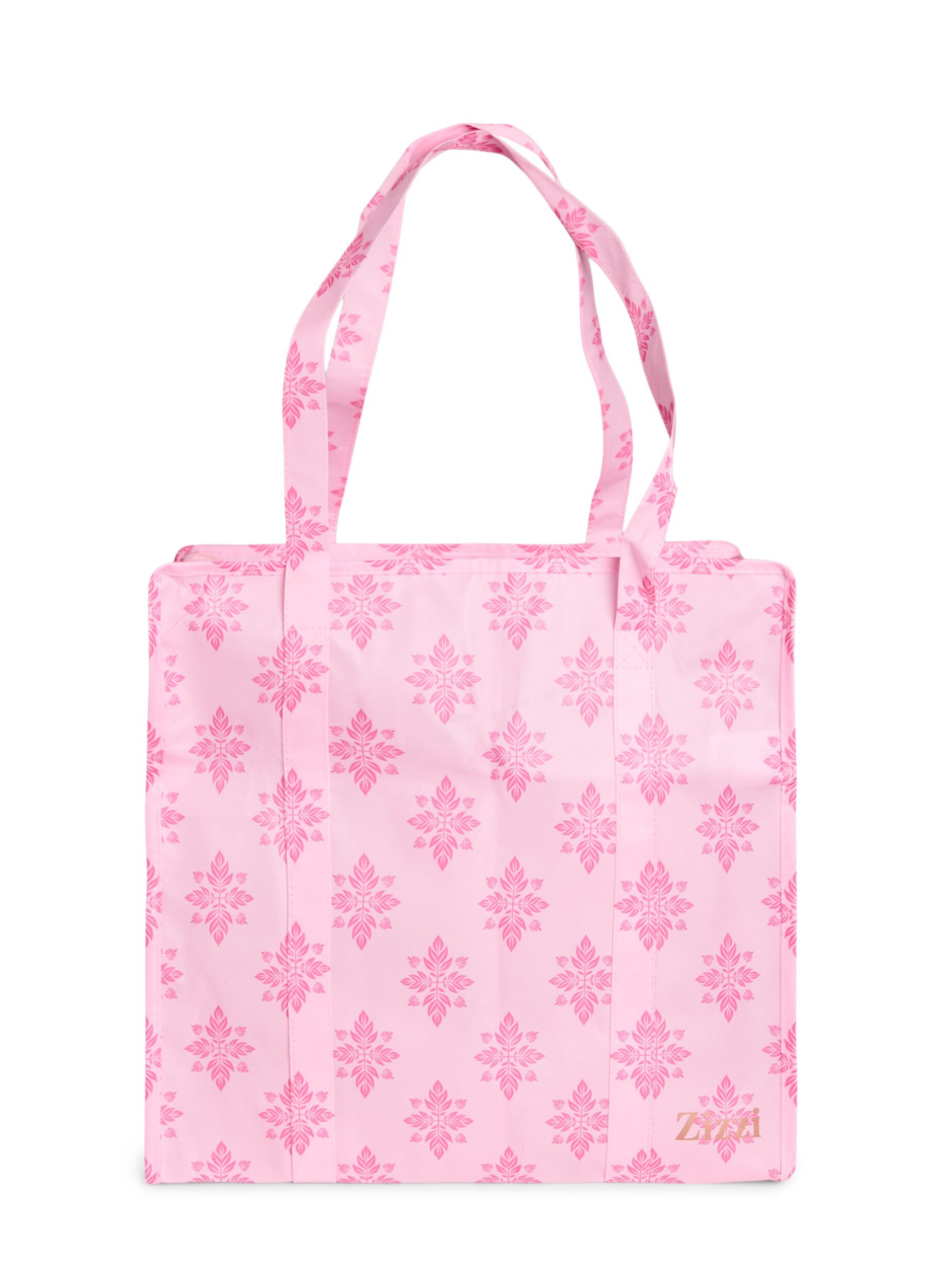 ZizziShoppingbag med lynl&aring;s, Lyser&oslash;d, Packshot image number 1