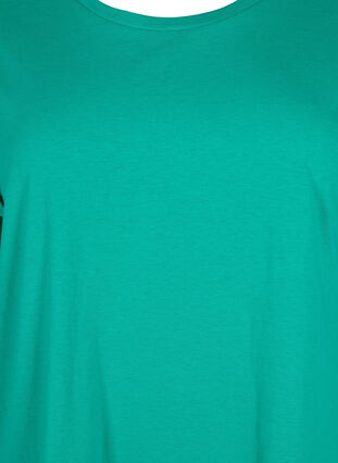 Kortærmet t-shirt i bomuldsblanding, Emerald Green, Packshot image number 2