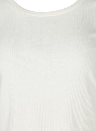Kortærmet t-shirt i ribkvalitet, Egret, Packshot image number 2