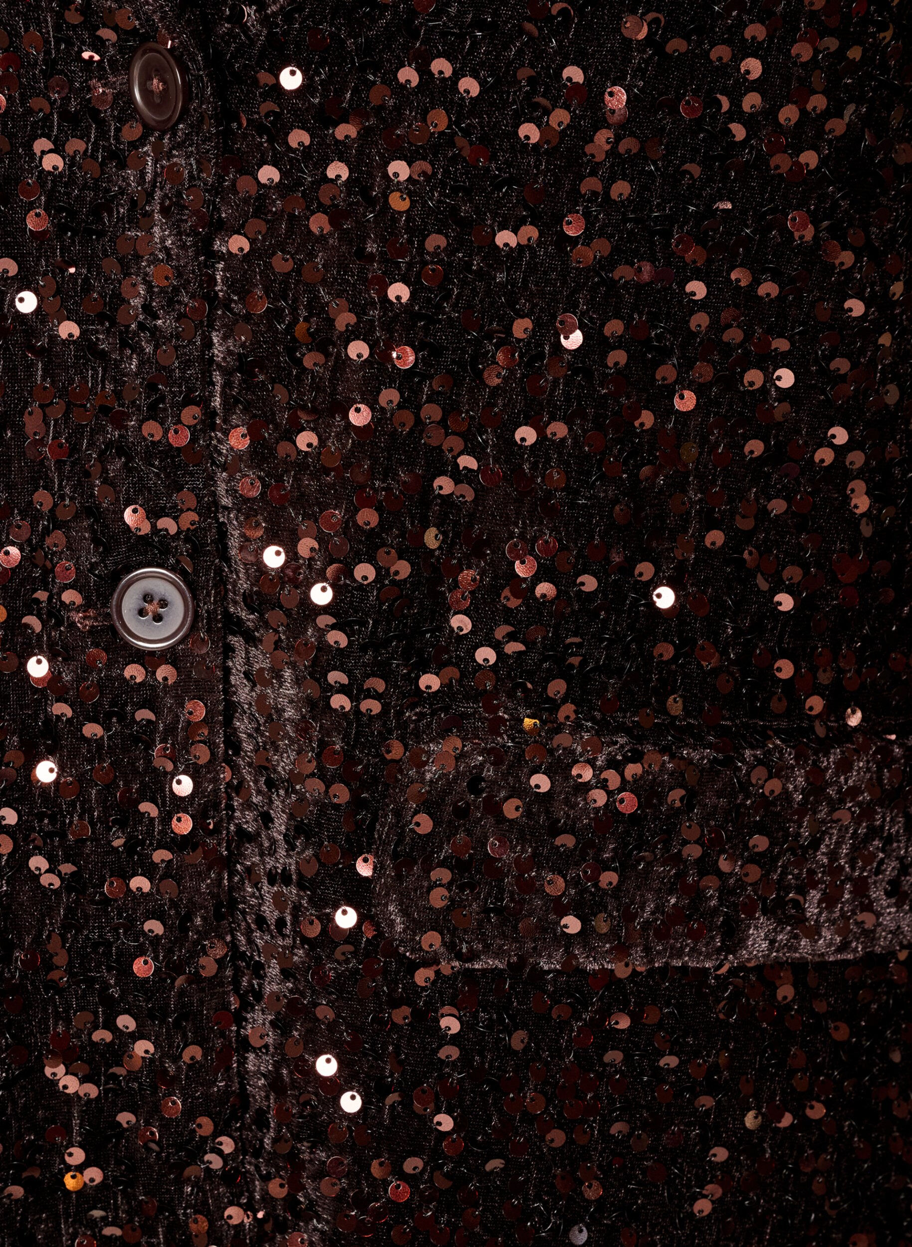 ZizziBlazer med pailletter, Brun, Packshot image number 2