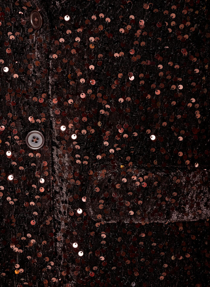Blazer med pailletter, Brun, Packshot image number 2