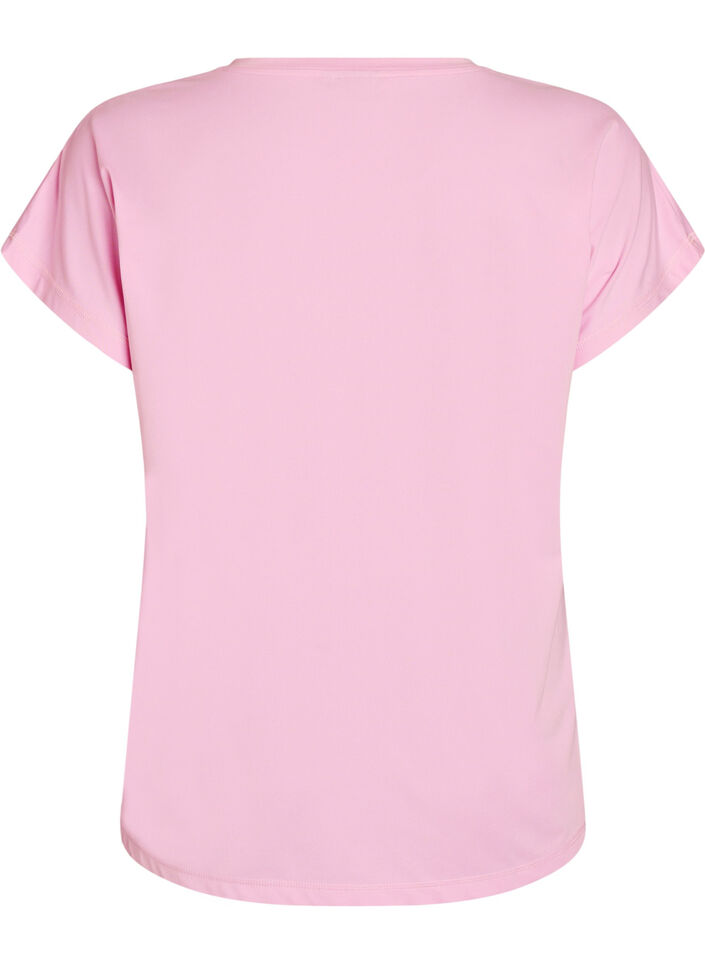 Ensfarvet tr&aelig;nings t-shirt, Lyser&oslash;d, Packshot image number 1