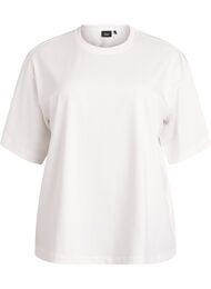 Oversize t-shirt med 1/2 ærmer, Hvid