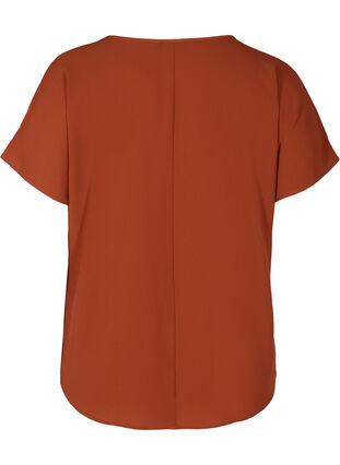Bluse med korte ærmer og rund halsudskæring, Arabian Spice, Packshot image number 1