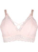 Bralette med stringdetalje og blød vattering , Peach Blush, Packshot image number 0