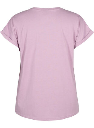 Kortærmet t-shirt i bomuldsblanding, Lavender Mist, Packshot image number 1