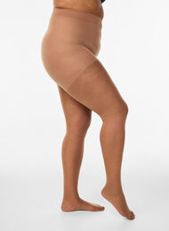 Shiny 30 denier sun tan tights, Beige