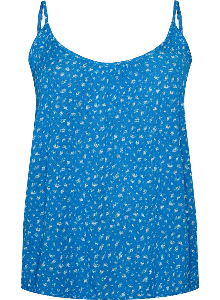Strop top i viskose, Bl&aring;, Packshot image number 0