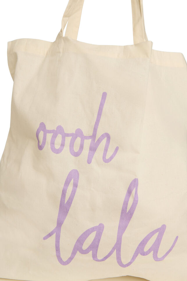 Totebag med print, Lilla, Packshot image number 2