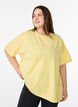T-shirt i &oslash;kologisk bomuld med lille frontmotiv, Gul, Model image number 0