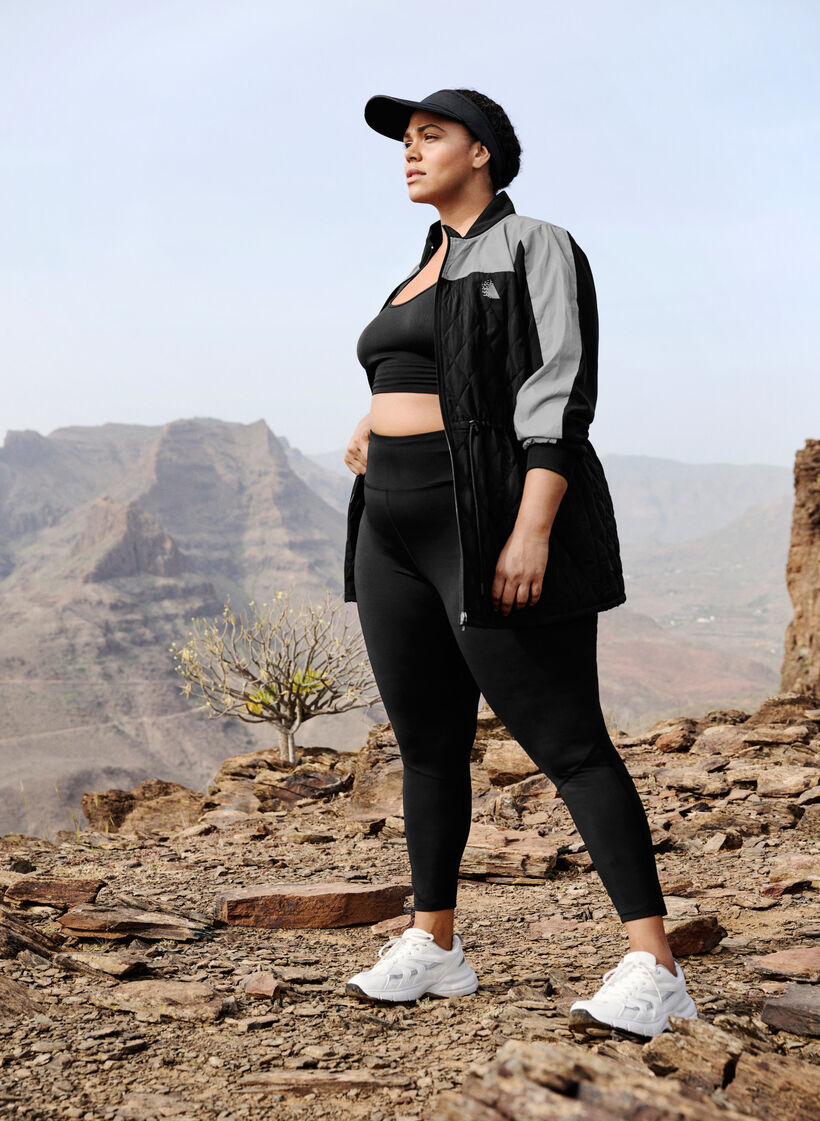 Reflekterende sportsjakke med justerbar talje, Black w. Reflex, Image image number 1