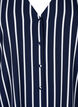 Skjortebluse med v-hals og print, Maritime Blue Stripe, Packshot image number 2