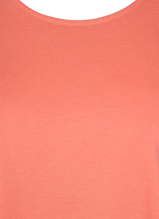 T-shirt i bomuldsmix, Living Coral, Packshot image number 2