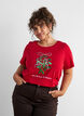Jule t-shirt i &oslash;kologisk bomuld, R&oslash;d, Model image number 0