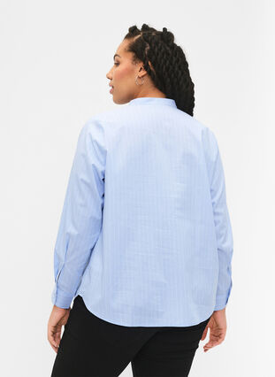 FLASH - Nålestribet skjorte, Light Blue Stripe, Model image number 1