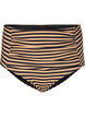 H&oslash;jtaljet bikinitrusse med striber, Brun, Packshot image number 0