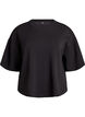 Kort loose fit t-shirt i modalblanding, Sort, Packshot image number 0