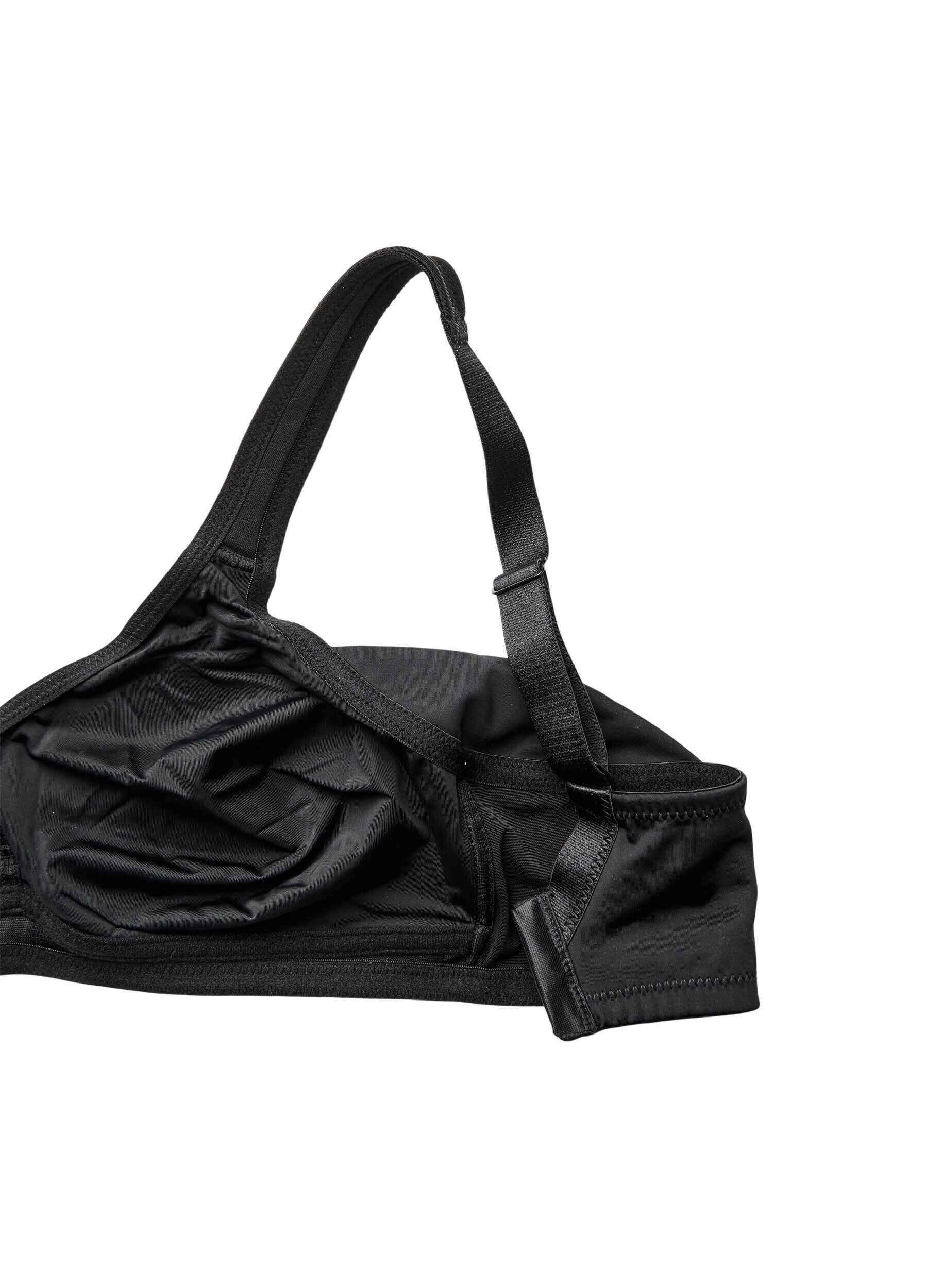 ZizziKomfort-bh med polstrede stropper, Sort, Packshot image number 3