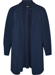 Lang blazer med lommer, Bl&aring;