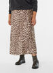 Satin midi-nederdel, Brun, Model image number 2