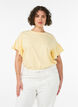 T-shirt i &oslash;kologisk bomuld med fl&aelig;se&aelig;rmer, Gul, Model image number 0
