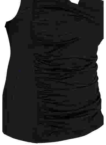 Tankini med draperinger, Black, Packshot image number 3