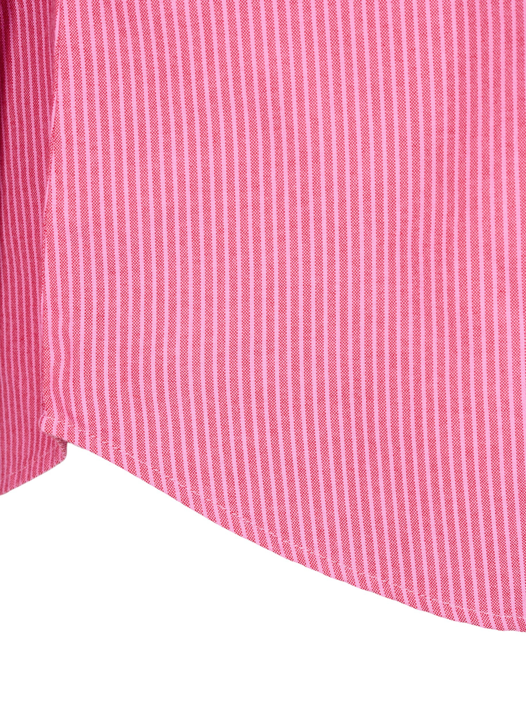 Zizzi Lang&aelig;rmet skjorte i bomuld, R&oslash;d, Packshot image number 3