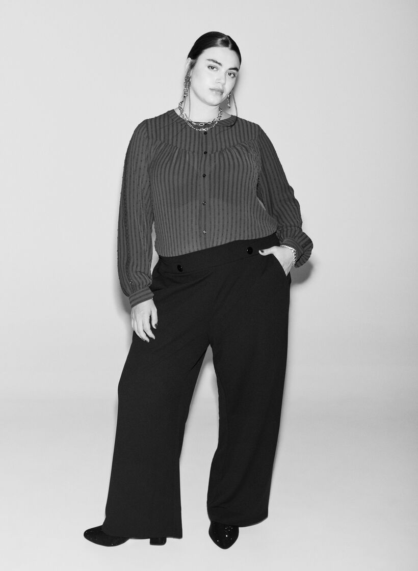 Løse bukser med lommer, Sort, Image image number 0