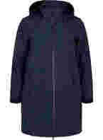 Softshell jakke med aftagelig hætte, Navy