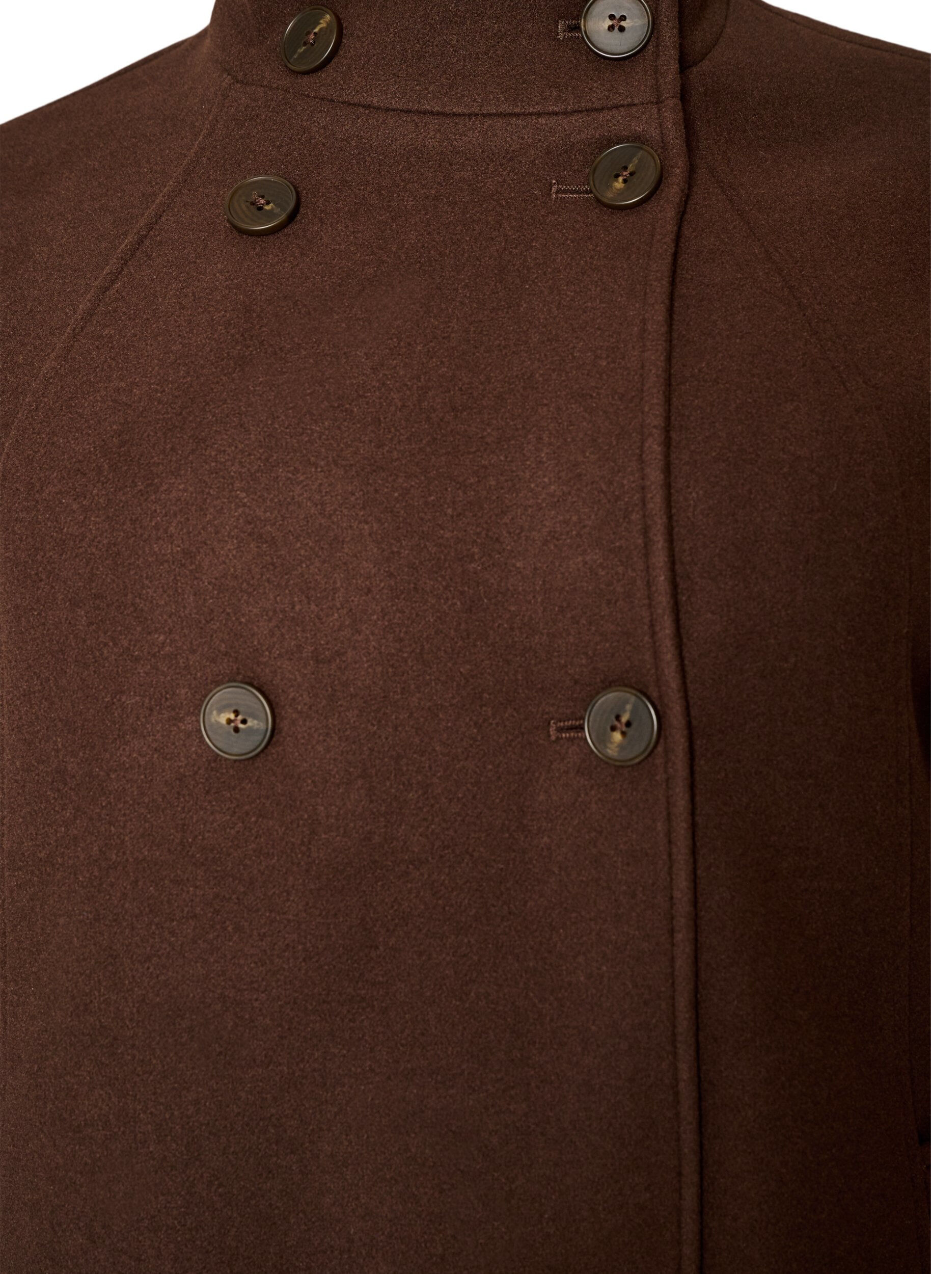 ZizziKort frakke med A-facon, Brun, Packshot image number 2