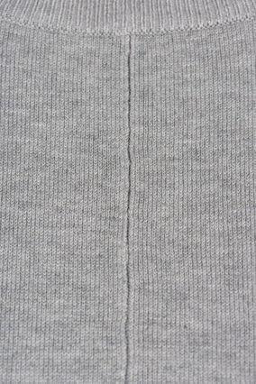 Løs strikbluse med ribkanter, Light Grey Melange, Packshot image number 2