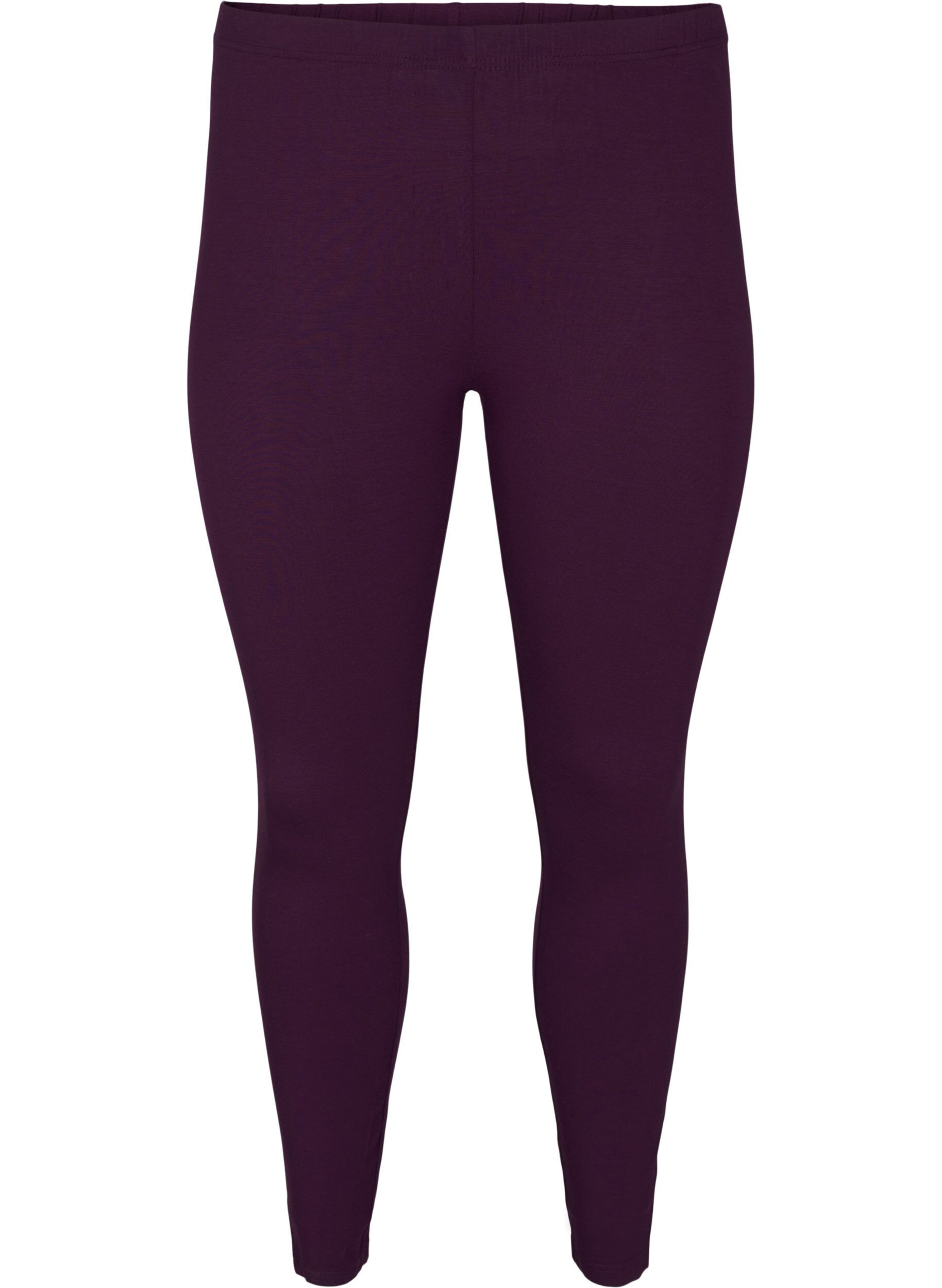 Zizzi Basis leggings i viskose, Lilla, Packshot image number 0